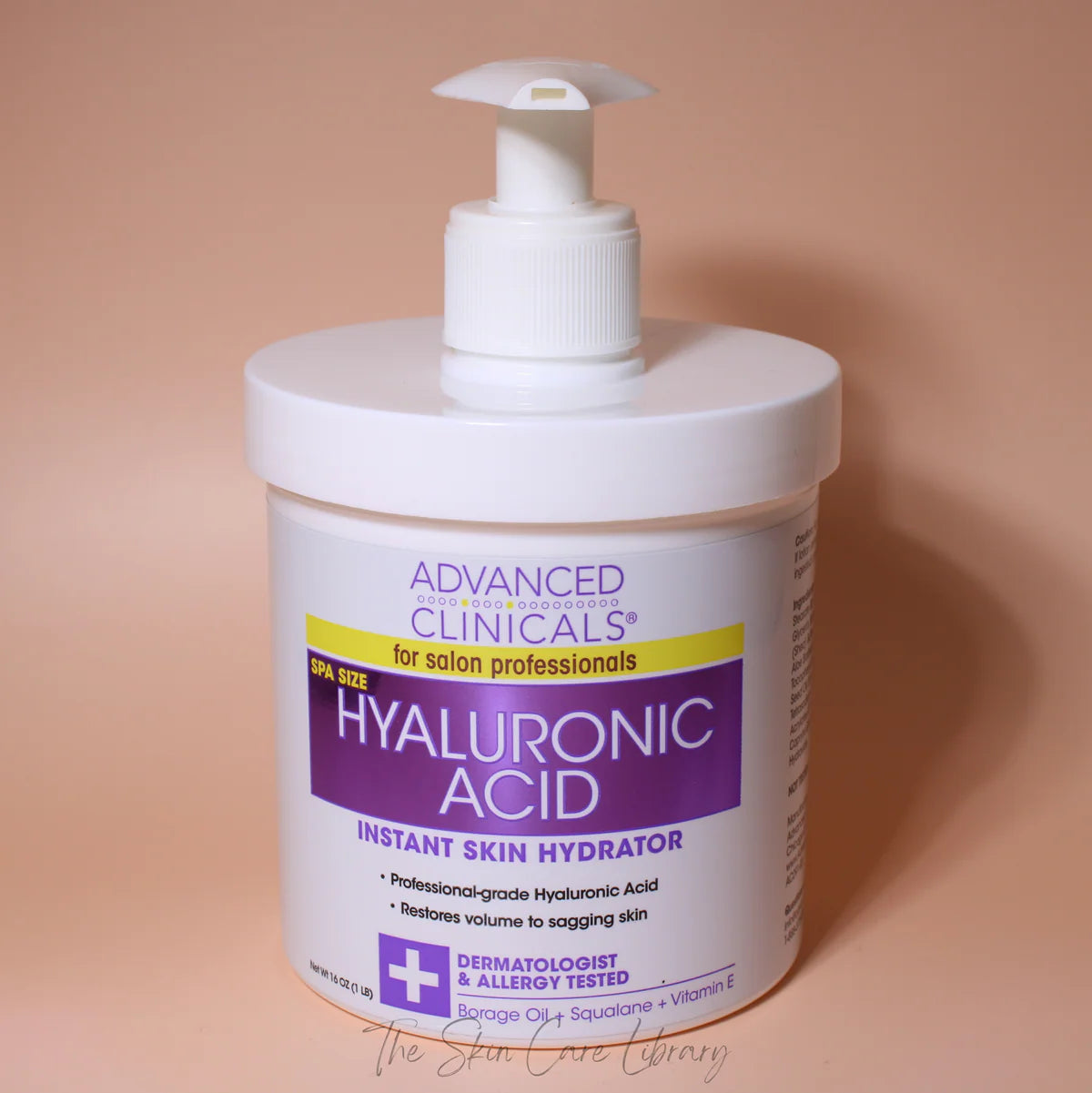 Advanced Clinicals, Hyaluronic Acid, Instant Skin Hydrator, 16 oz (454 g)
