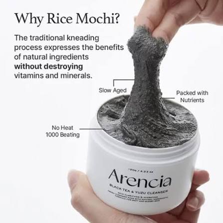 Arencia Black Tea & Yuzu mochi Cleanser 120g