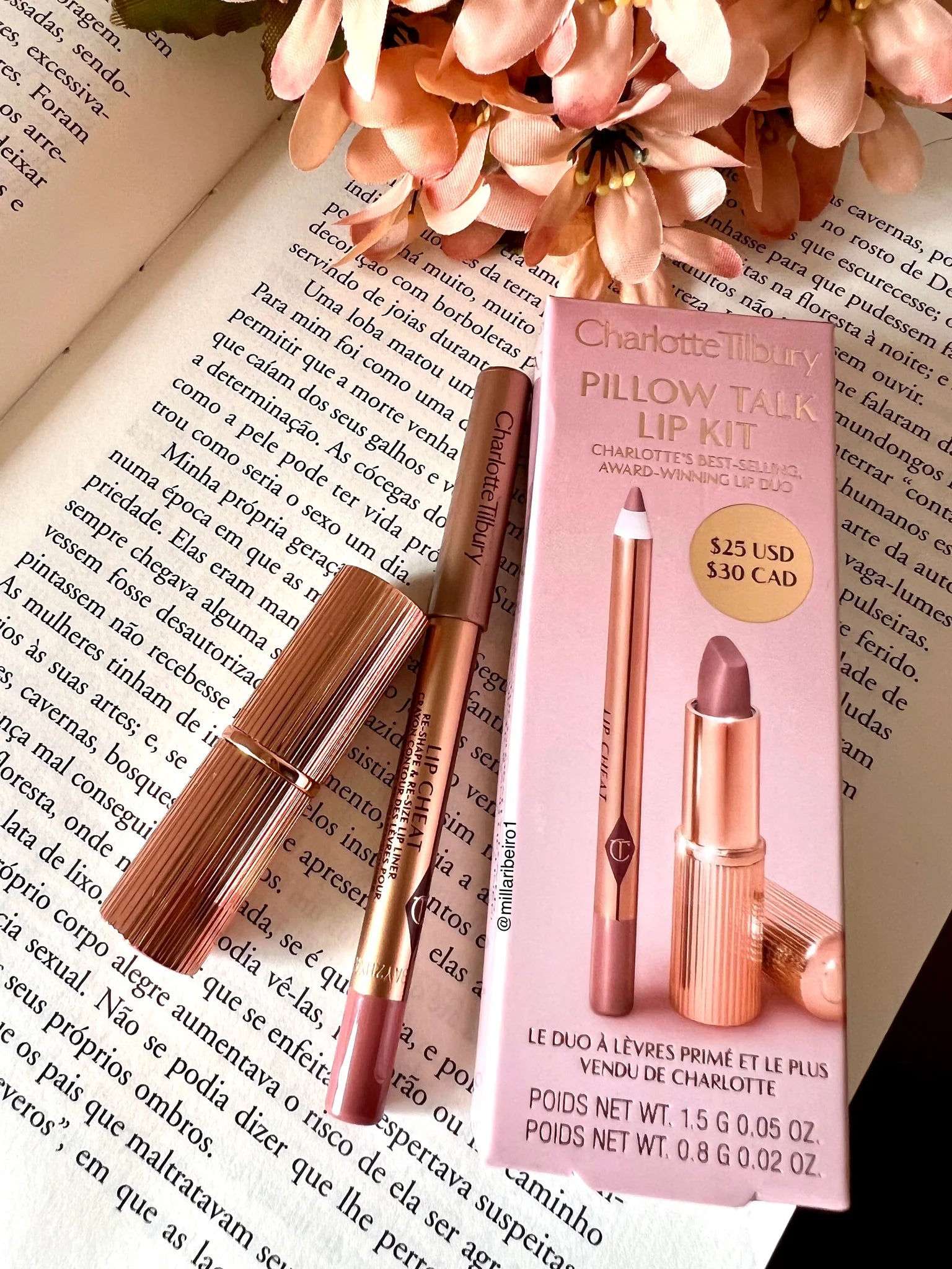 Charlotte Tilbury Mini Pillow Talk Lipstick & Liner Set - Pillow Talk - nude pink