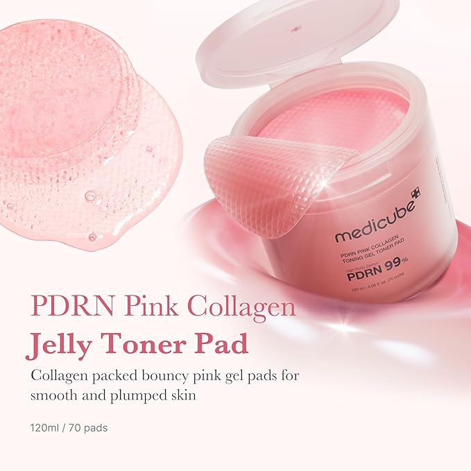 Medicube PDRN Pink Collagen Toning Gel Toner Pad 70 Sheets