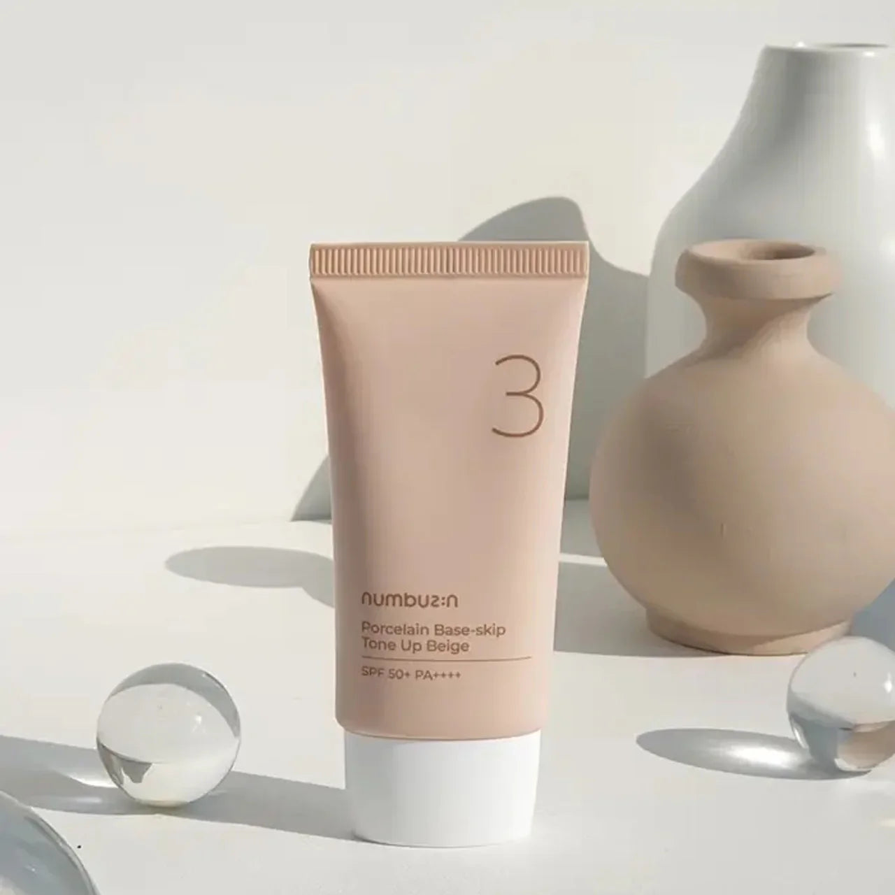 Numbuzin - No. 3 Porcelain Base-Skip Tone Up Beige 50 ml