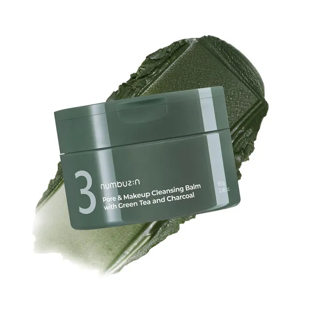 Numbuzin No.3 Pore & Makeup Cleansing Balm with Green Tea and Charcoal 85g