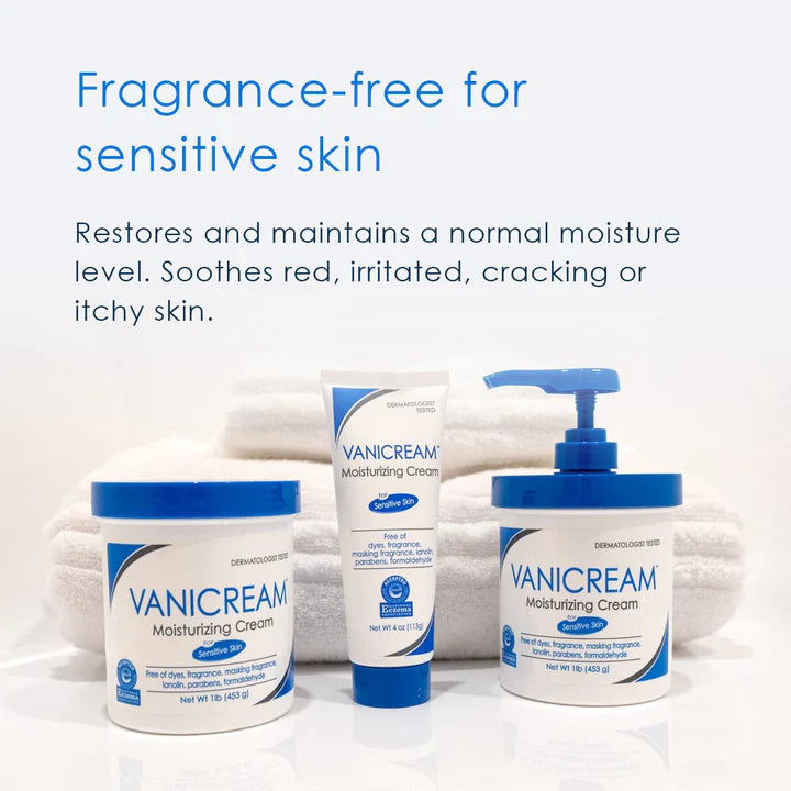 Vanicream, Moisturizing Cream, For Dry, Irritated or Sensitive Skin, 1 lb (453 g)