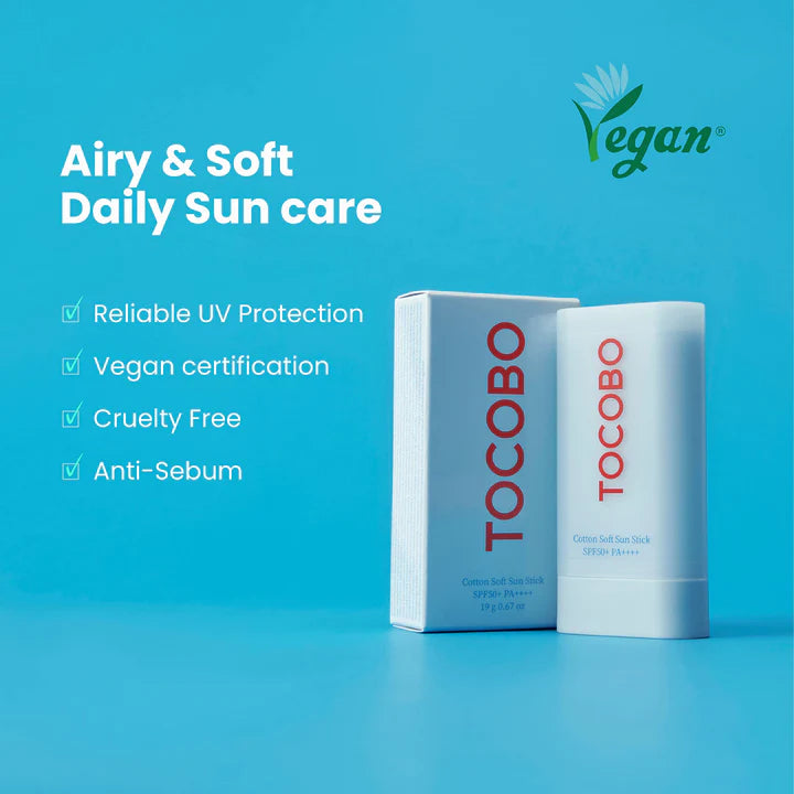 Tocobo Cotton Soft Sun Stick SPF50+ PA++++ - 19g / 0.37oz.