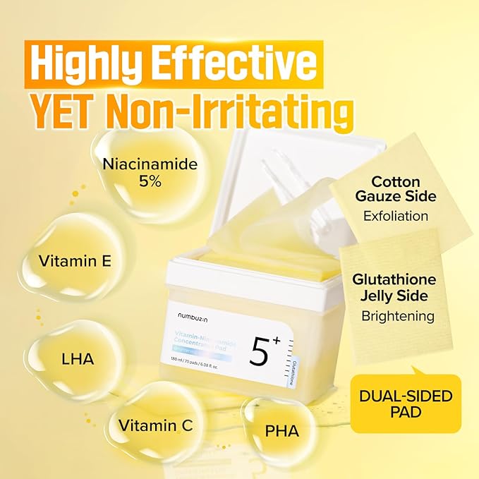 Numbuzin No.5 Vitamin Niacinamide Concentrated Toner Pad