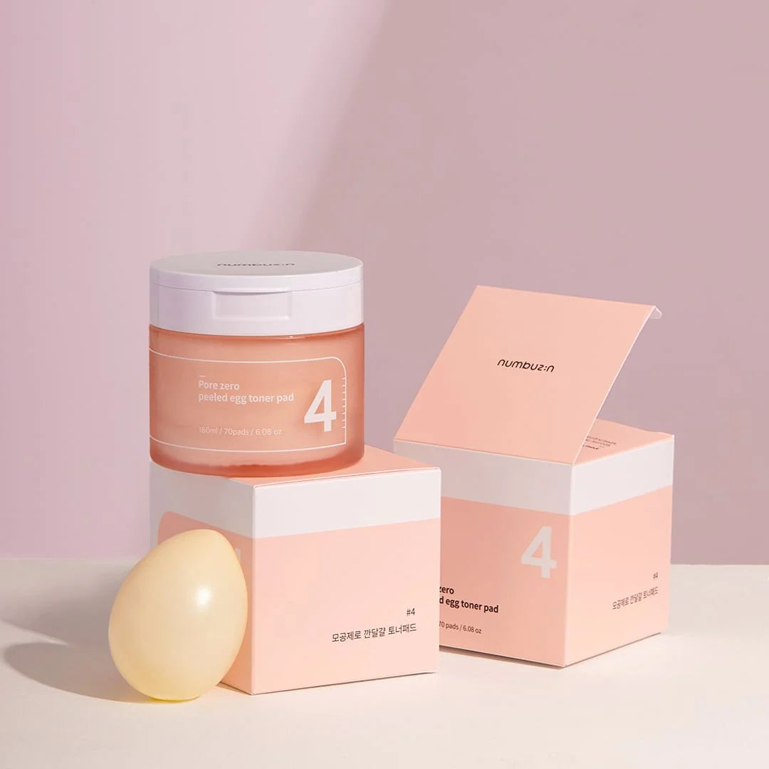 Numbuzin, No.4 Pore Zero Peeled Egg Toner 70 Pads